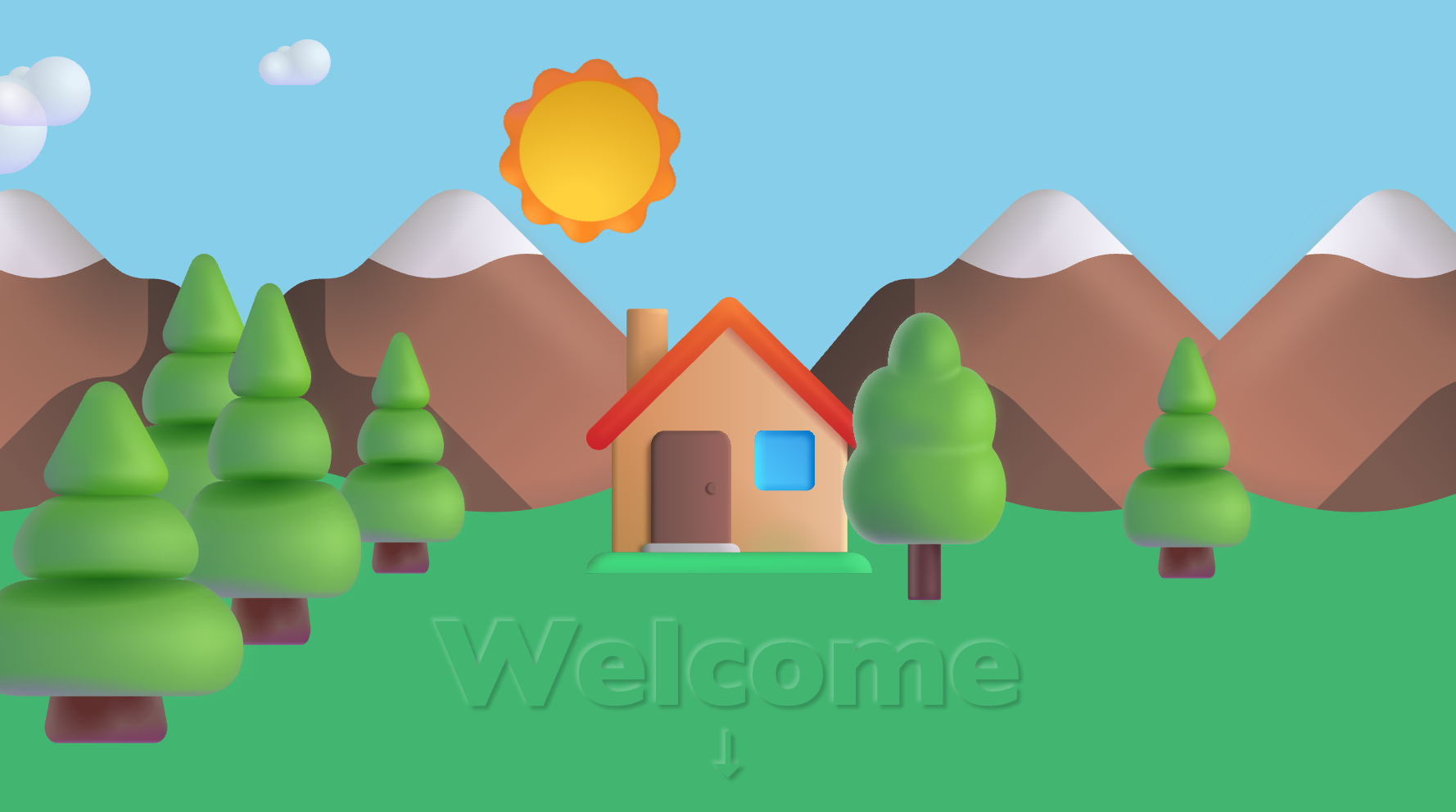Animated Cabin with Day/Night cycle