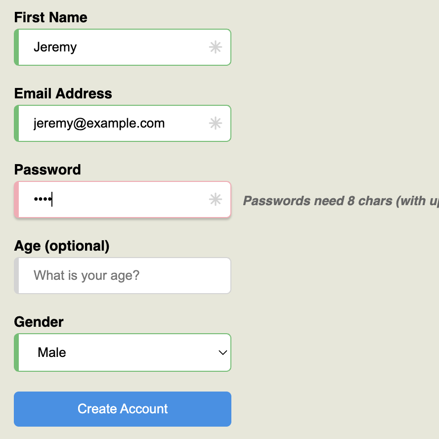 CSS Form Validation