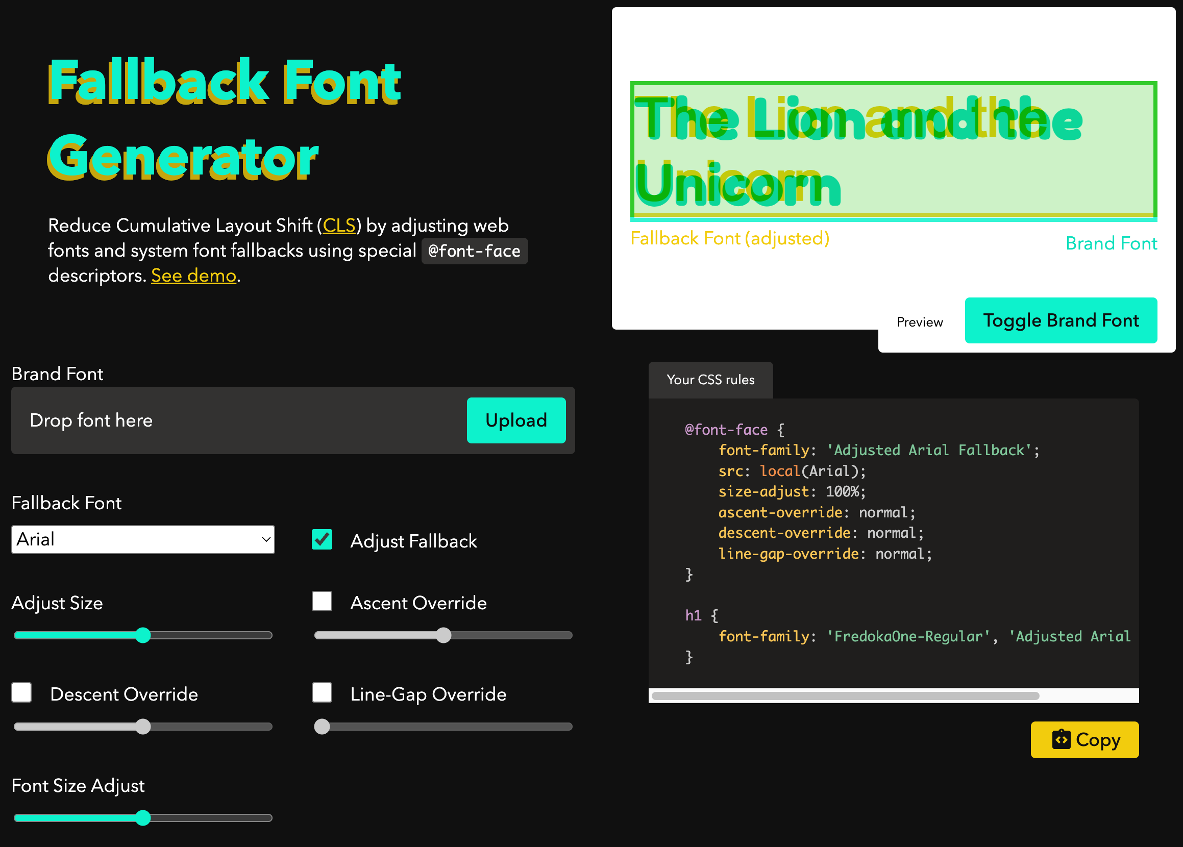 Fallback Font Generator