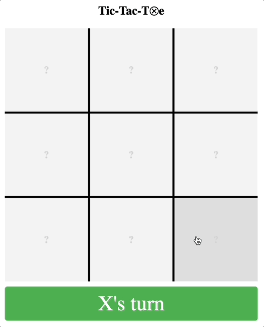 Animated CSS Tic-Tac-Toe game ending in a tie